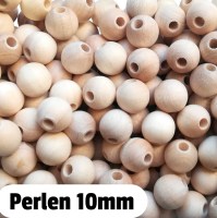 Holzperlen 10mm roh42